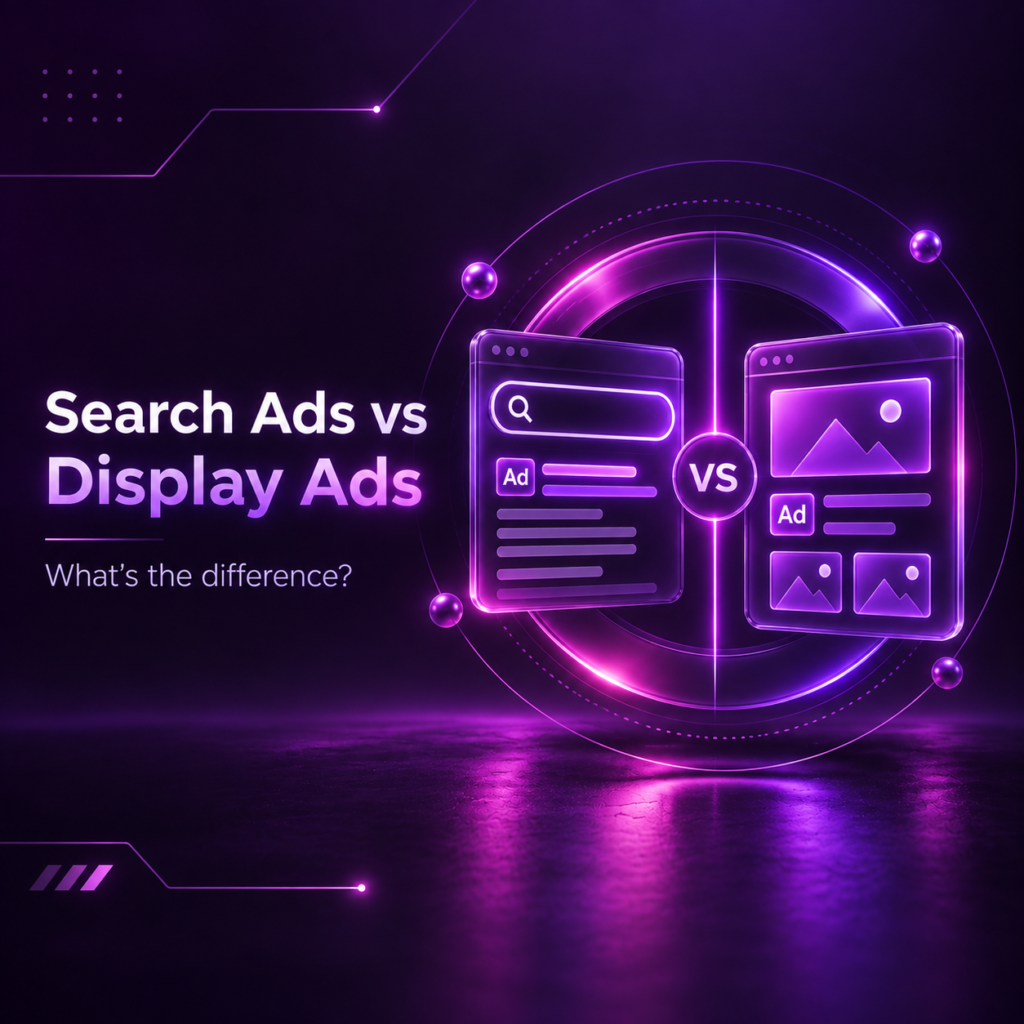 Google Search Ads vs Display Ads — إعلانات البحث مقابل إعلانات العرض